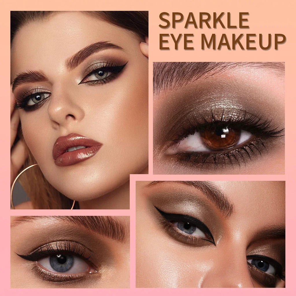 KAFURUX 6pc Metallic Glitter Eyeshadow Pencil Set | Shimmer Liner