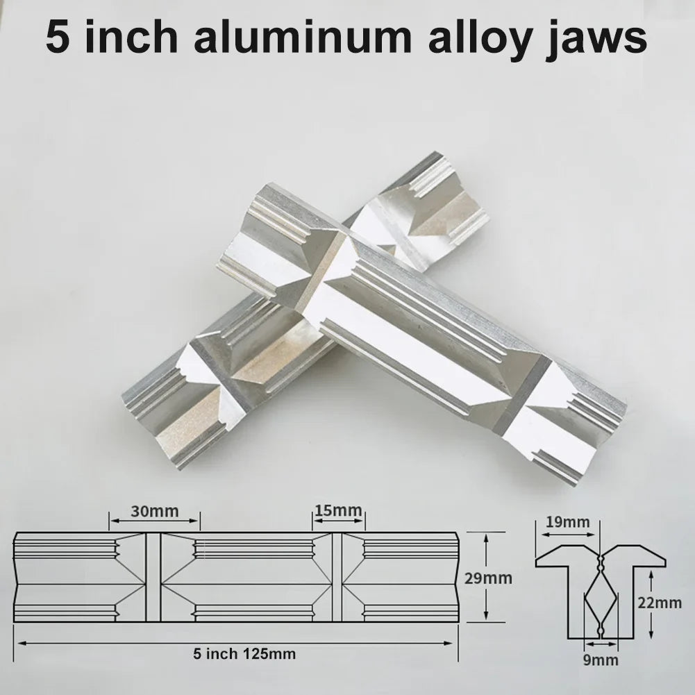 V-Clip CNC Milling Vise Jaws 4–8 Inch Aluminum Alloy | 1 Pair