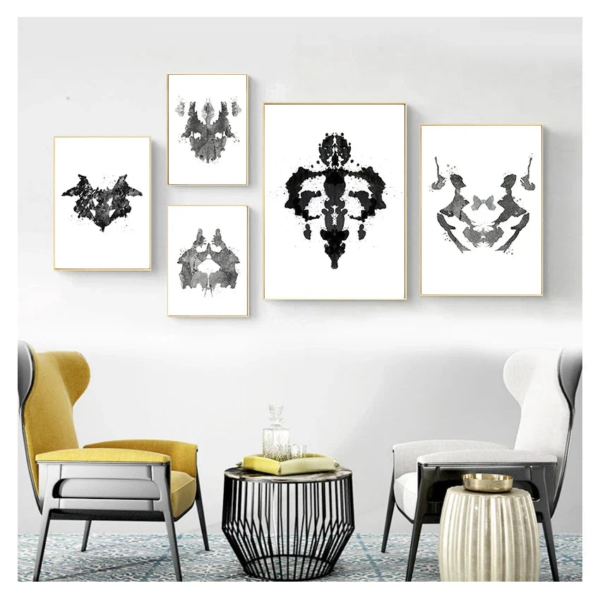 Rorschach Test Canvas Wall Art | Psychologist Gift Print