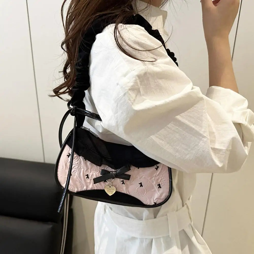 Korean Grid Mini Crossbody Bag | Adjustable Shoulder Strap