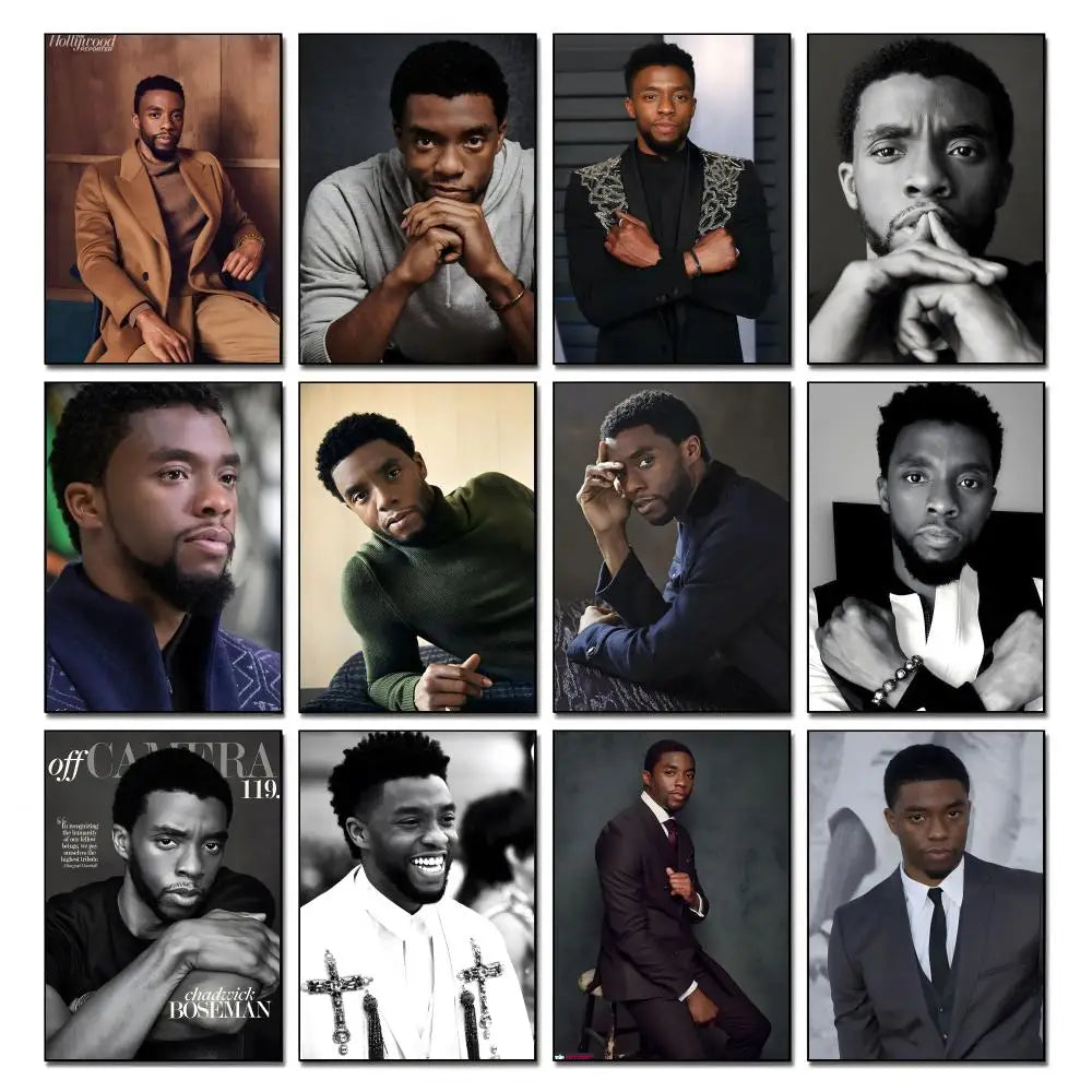 Chadwick Boseman HD Art Poster – Waterproof Sticky Wall Decor