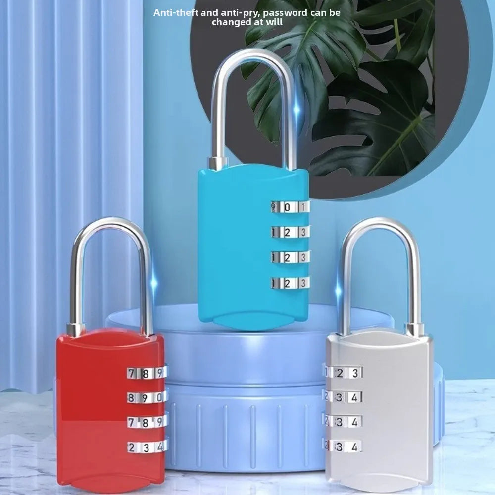 Mini 4-Dial Resettable Combination Padlock | Travel & Gym