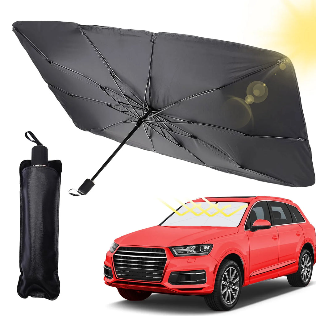 Folding Car Windshield Sunshade Umbrella | UV Block & Heat Shield