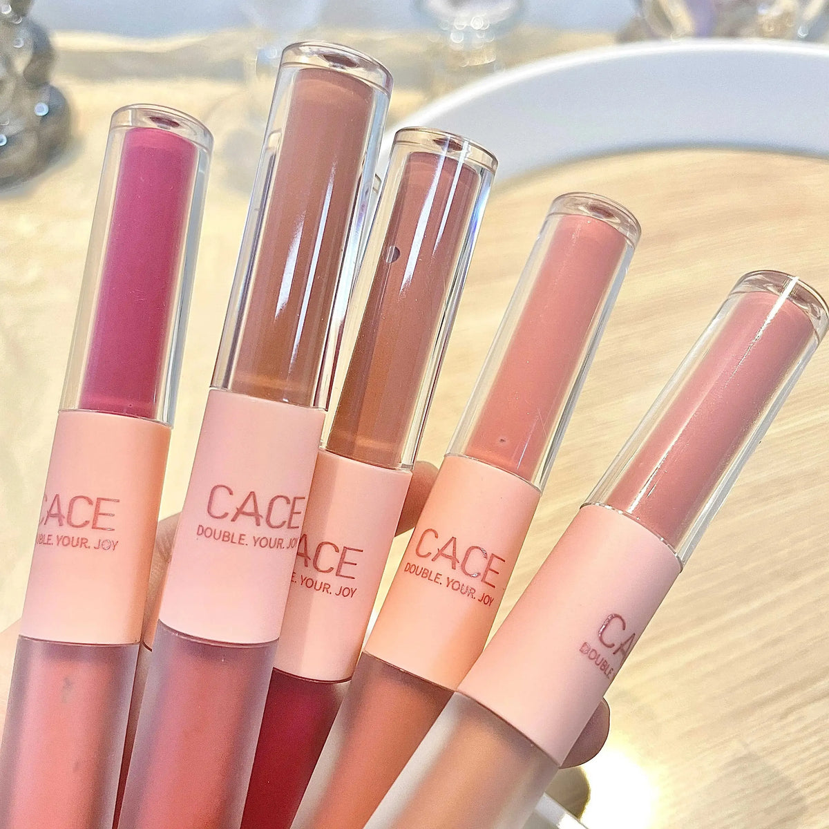 CACE Double Head Lip Gloss & Matte Lip Glaze | Waterproof
