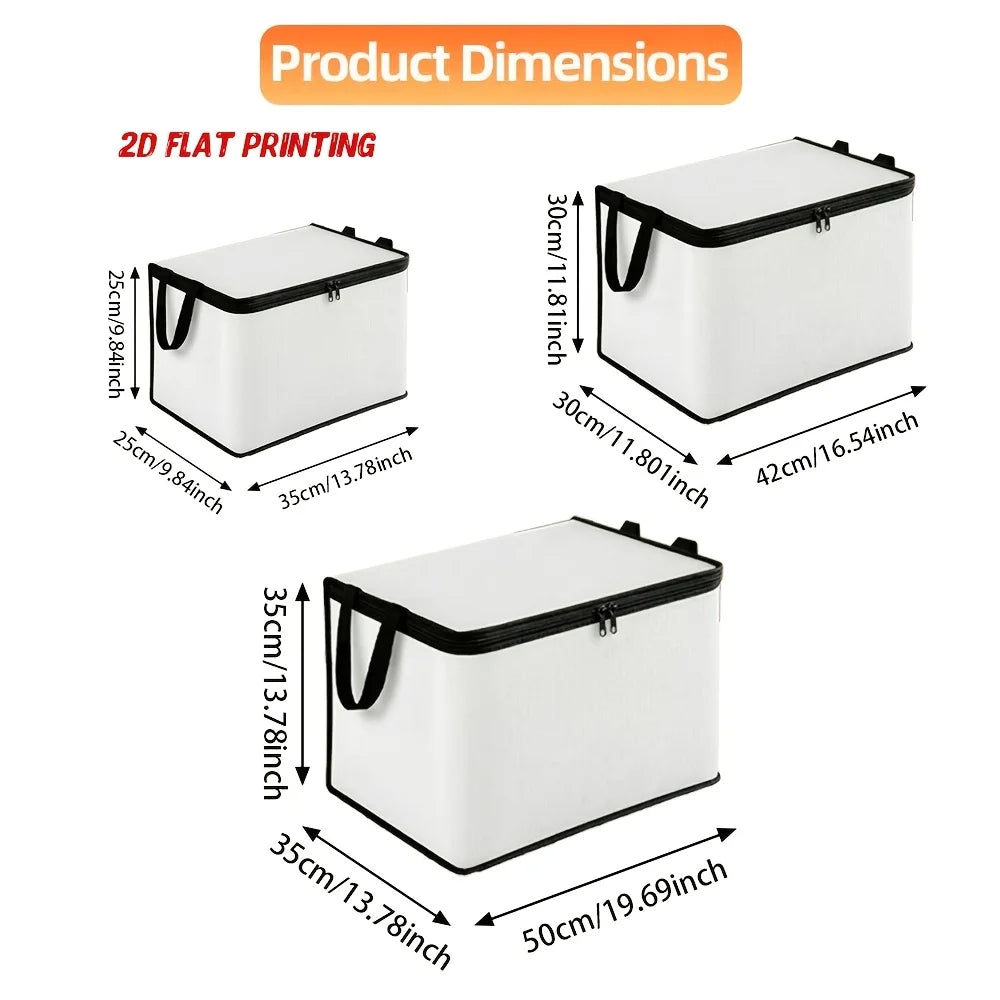Foldable Zipper Storage Box with Lid – Fabric Organizer