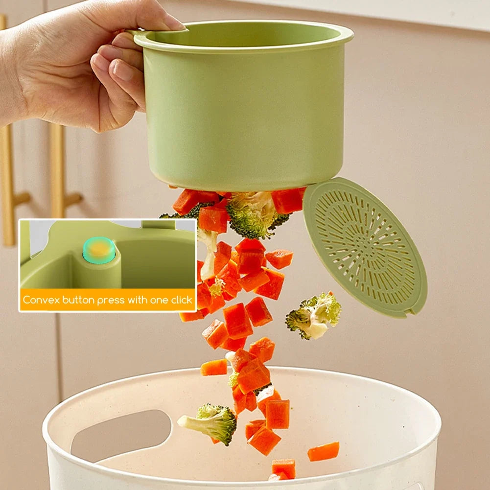 Push Auto-Dump Sink Strainer Basket | Anti-Clog Drain Filter