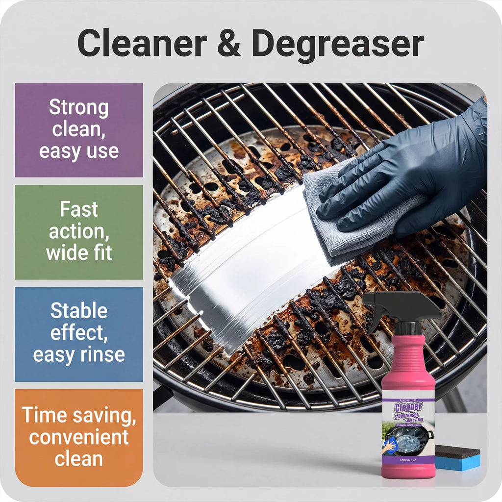Heavy Duty BBQ Grill Cleaner Spray – Grease & Stain Remover
