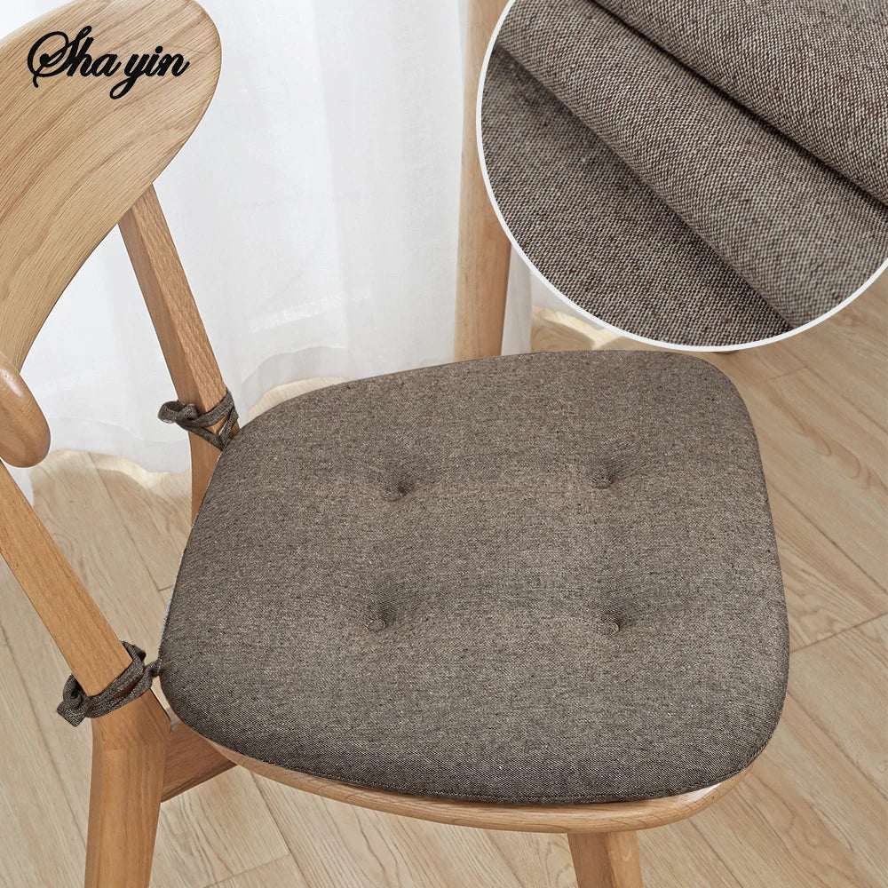 Horseshoe Chair Cushion – Breathable Cotton Linen Seat Pad