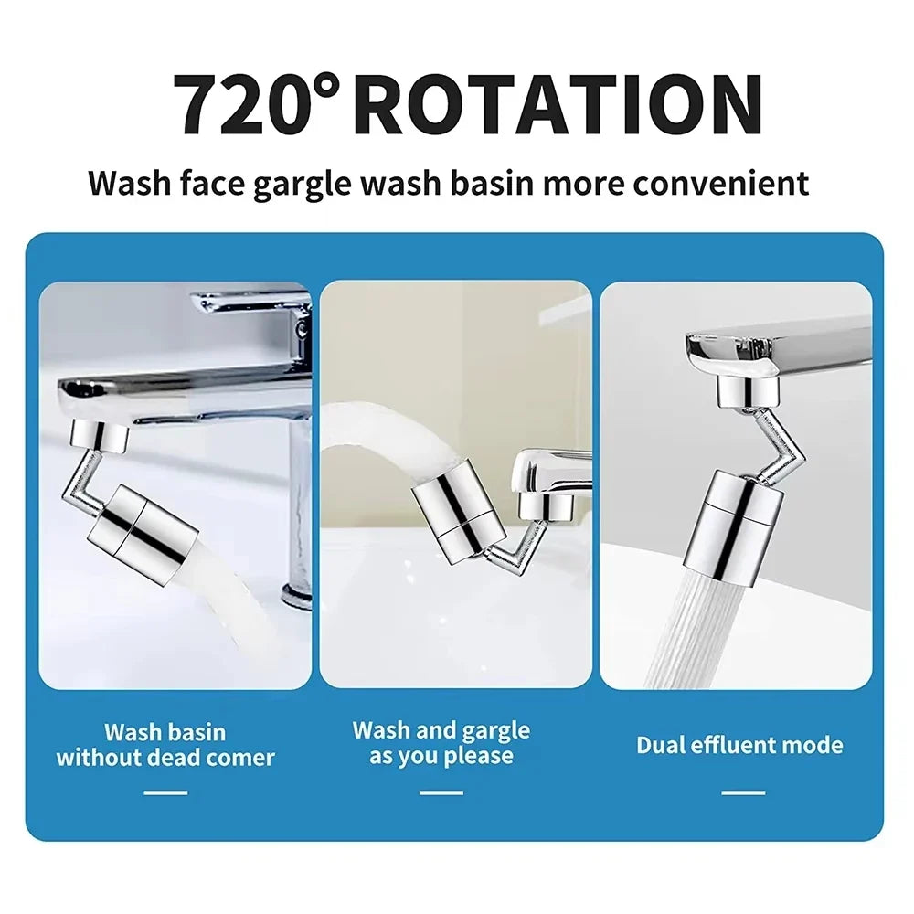 720° Rotating Faucet Aerator Extension Adapter – Splash-Proof