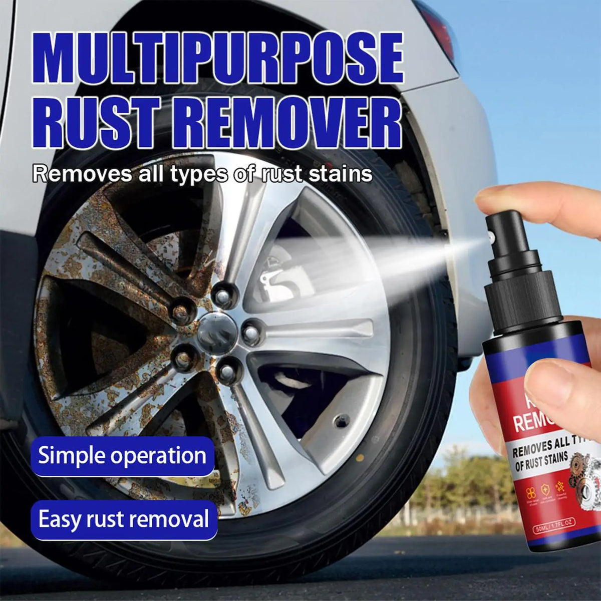 Rust Inhibitor Car Wheel Remover Derusting Spray Metal Detailing