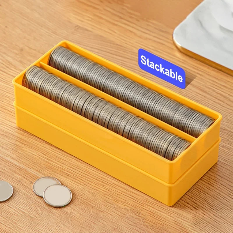 Transparent Portable Storage Box – Coin, Currency & Organizer