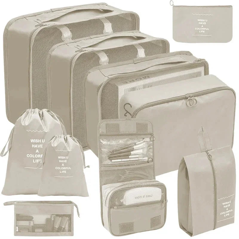 Travel Packing Cubes Set 7–10 Pcs | Luggage Organizer Bags