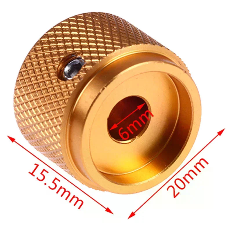 Solid Aluminum Rotary Encoder Knob | Volume Control 6mm Shaft