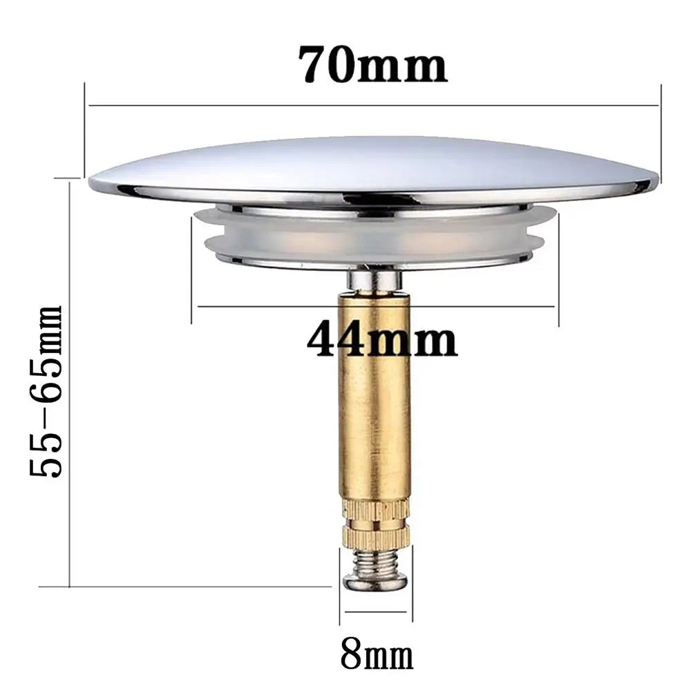 Durable Pop Up Waste Stopper Brass Bath Adjustable Only Flat Seal