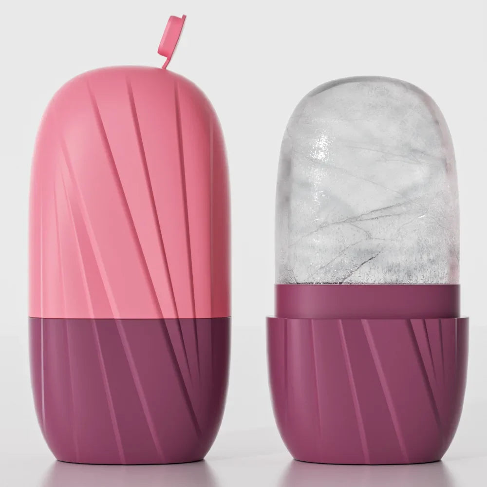 Face Ice Roller & Silicone Ice Tray – Reusable Cooling Massager