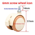 4-Pack Rubber Swivel Caster Wheels M6/M8 Stem with Locking Brake