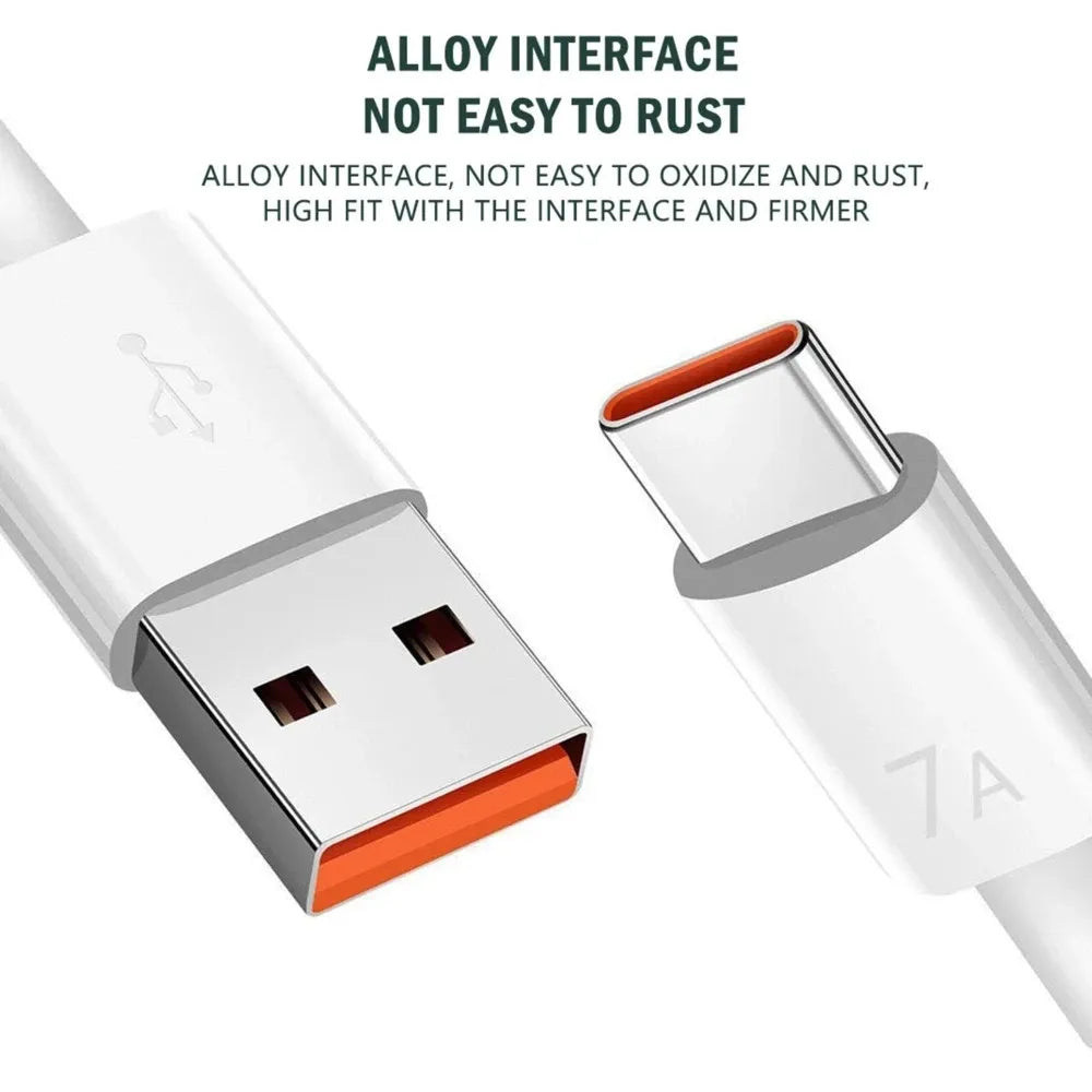 100W 7A USB-C Fast Charging Cable – Huawei, Xiaomi & More