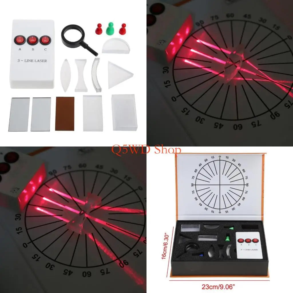 Optical Lens & Prism Set – Physics Light Experiment Kit