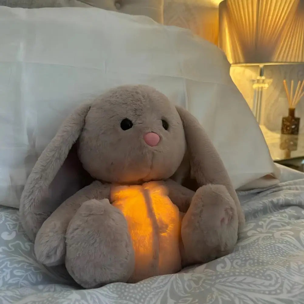 Breathing Plush Bunny Toy | Soothing Rabbit Doll with Music 28cm