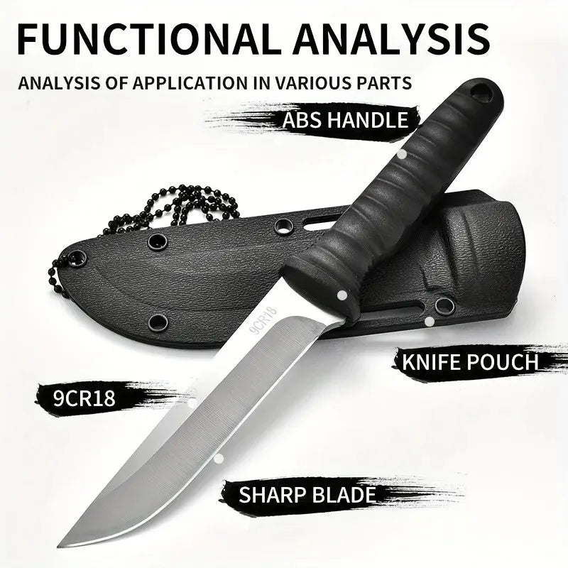 Outdoor Fixed Blade Camping Knife with Sheath | Stainless Steel