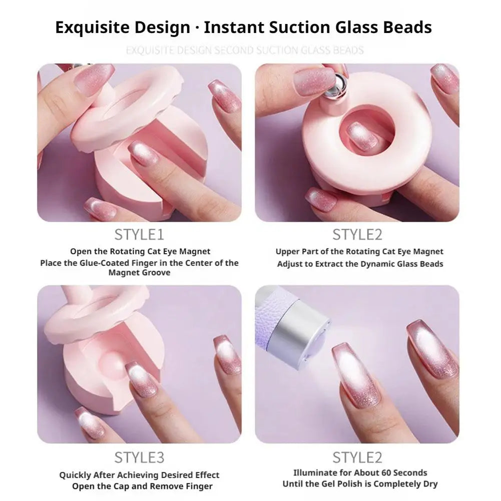 Rotating Cat Eye Nail Magnet Multi-faceted Precision Magnetic Tool
