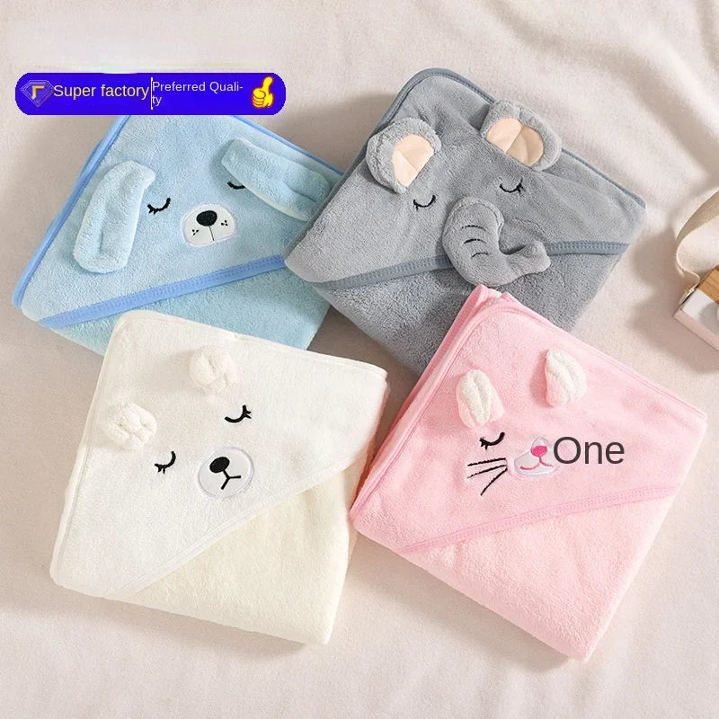 Baby Hooded Bath Towel | Soft Cotton Newborn Bathrobe 80x80cm