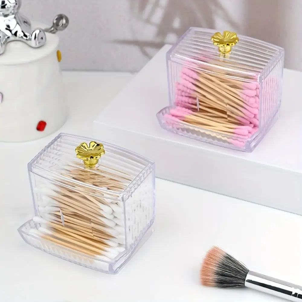 Dispenser Swab Clear Plastic Apothecary Jar Bathroom Canister Storage