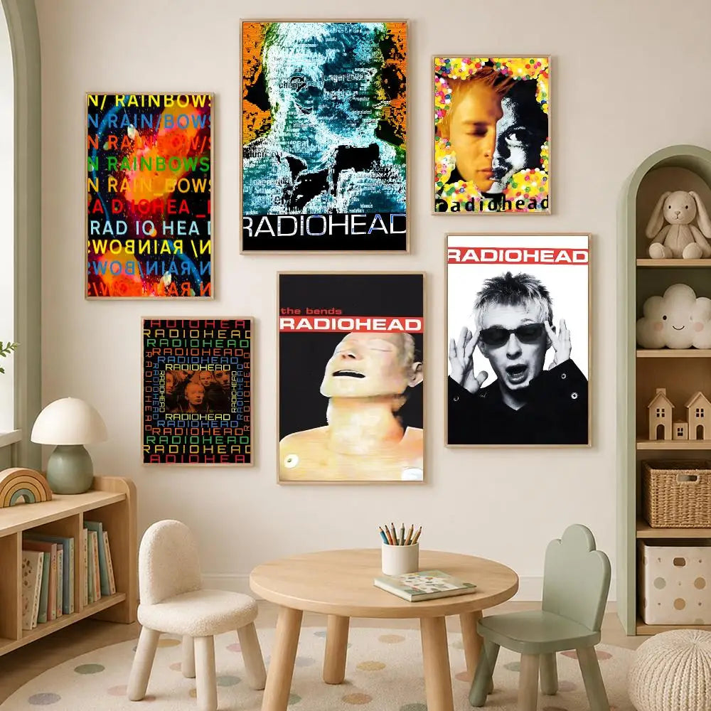 Radiohead Poster Self-Stick HD Waterproof Wall Art Decor