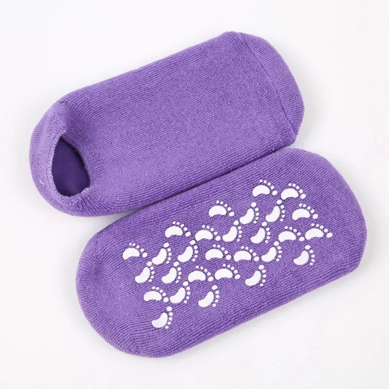 Reusable Spa Gel Socks – Moisturizing Exfoliating Foot Care