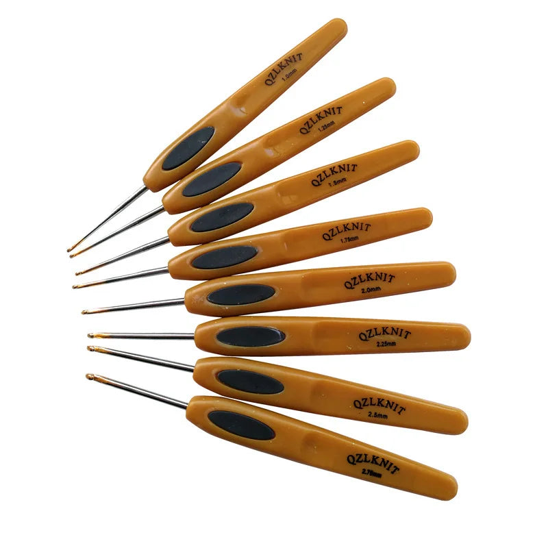 8-Piece Aluminum Crochet Hook Set – Ergonomic Knitting Needles