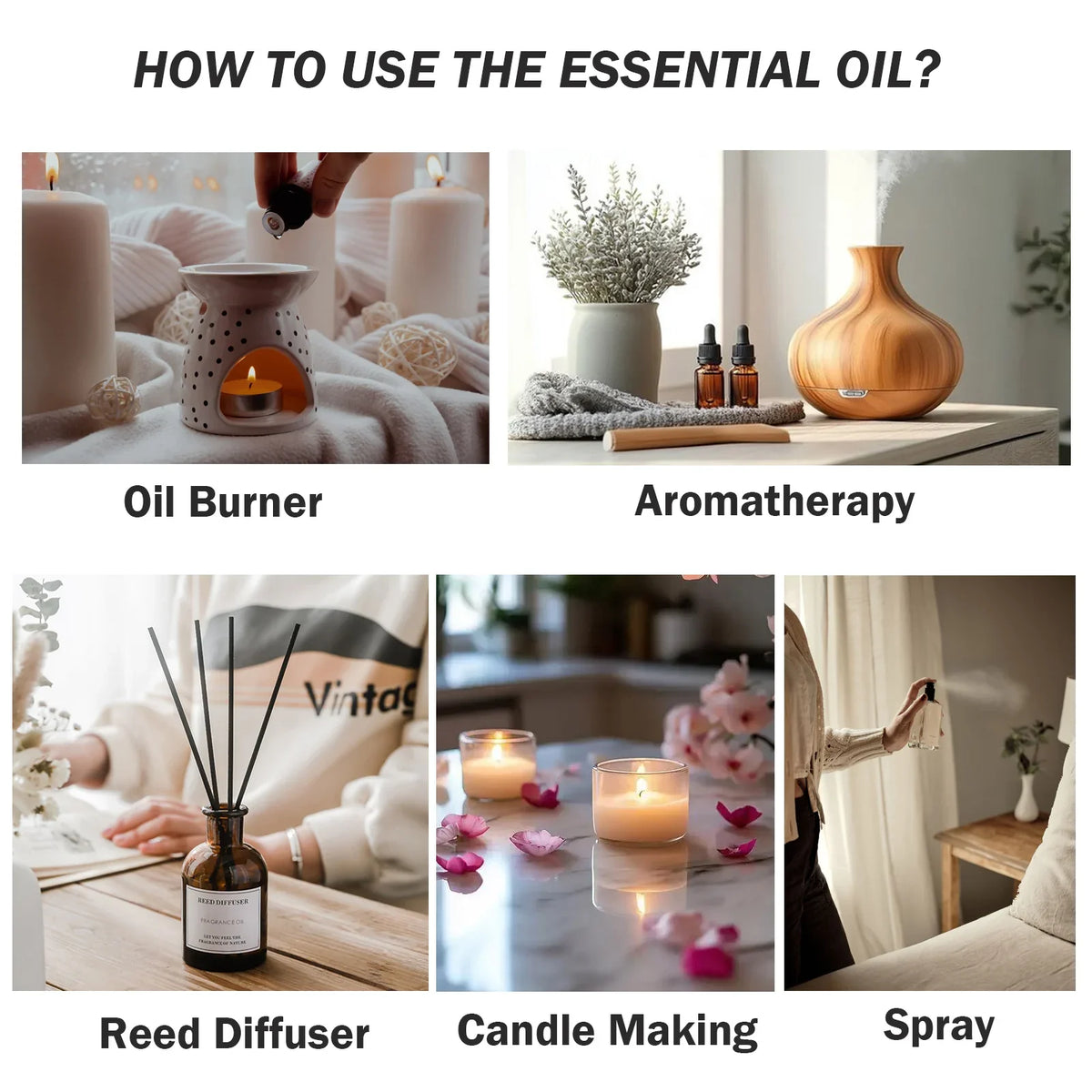 PHATOIL 30ml Pure Essential Oil – Diffuser & Candle Making
