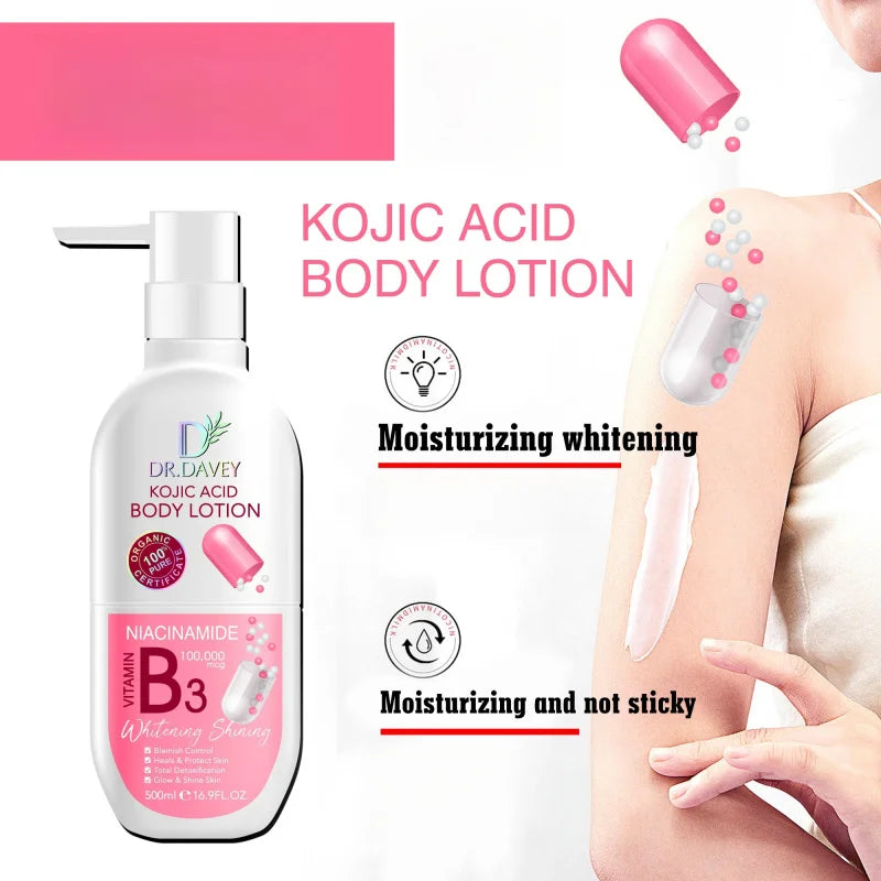DR.DAVEY Kojic Acid Body Lotion 500ml – Brighten & Moisturize