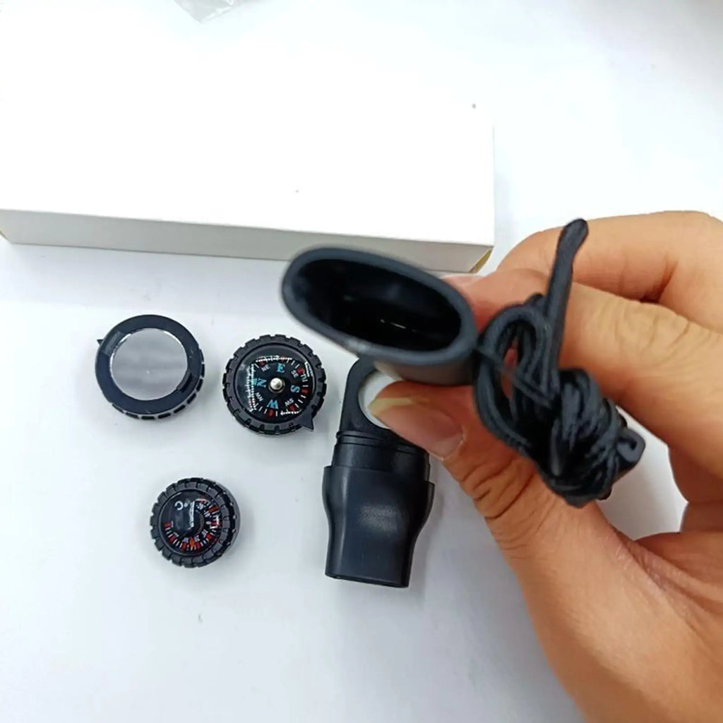 7-in-1 Survival Whistle Outdoor Portable Light Women Men Safety Gear