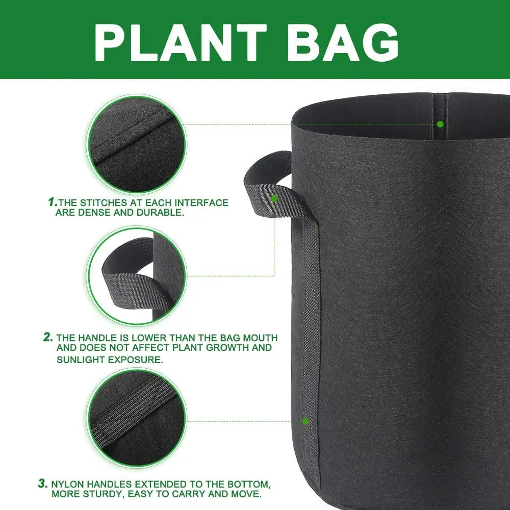 7 Gallon Fabric Grow Bags with Handles | Aeration Pots