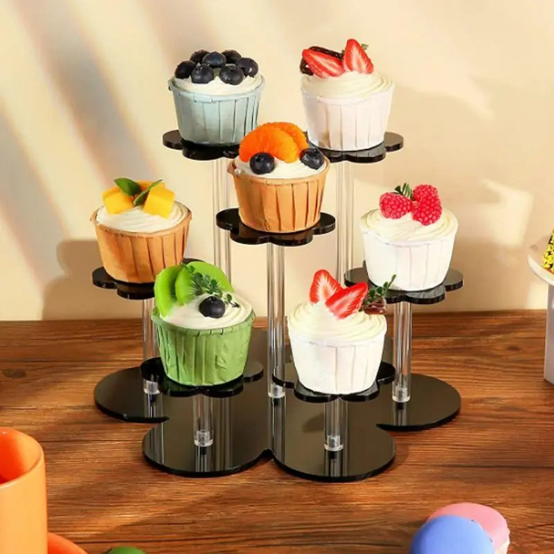 7-Tier Acrylic Step Shelf Display Stand – Cupcakes & Jewelry