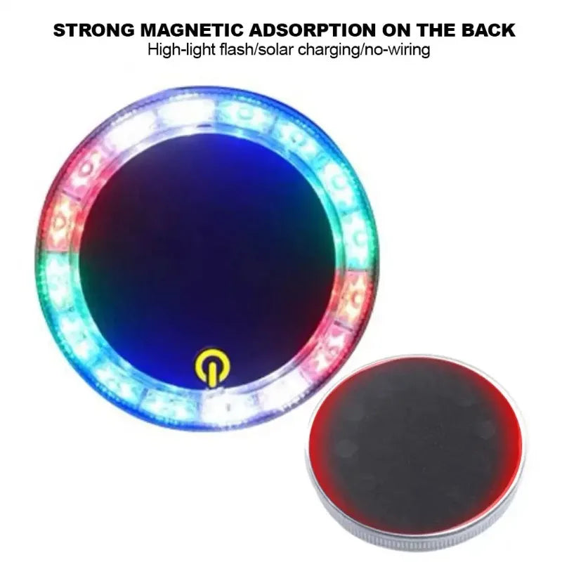 Solar LED Emergency Strobe Warning Light | Magnetic USB Charge