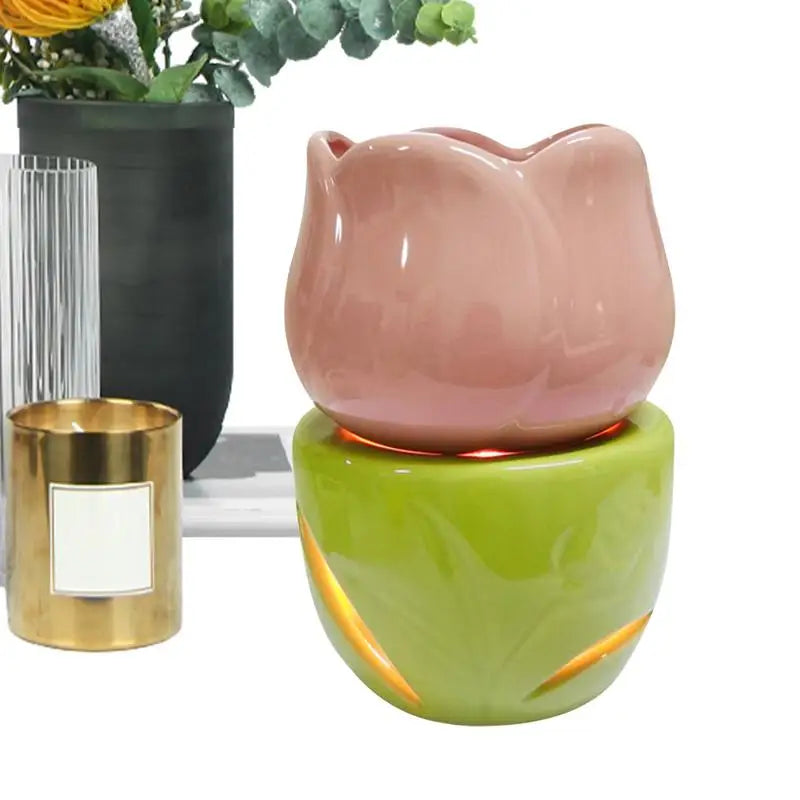 Tulip Ceramic Wax Melt Warmer | Floral Aroma Diffuser 180ml