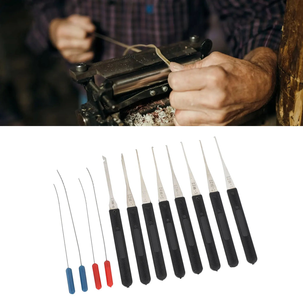 12-Pc Broken Key Extractor Set | Spring Steel Lock Tool Kit