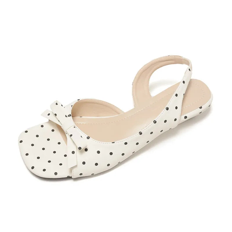 Women's Butterfly-Knot Slingback Sandals | Low Heel Dress Shoes