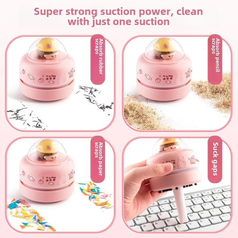 Electric Desktop Vacuum Cleaner – Eraser & Keyboard Dust Tool