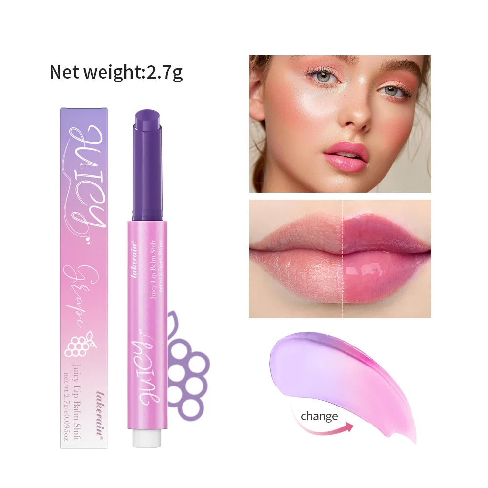 Lakerain Color Change Lip Balm Gloss with Vitamin E – 6 Shades