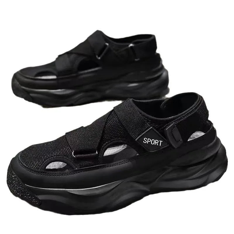 YBQJOO Men's Breathable Hollow Beach Sandals | Anti-Slip