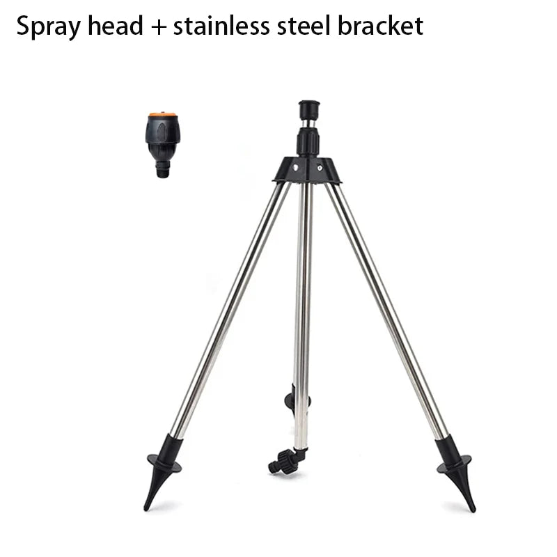 360° Rotating Garden Sprinkler with Telescopic Tripod Stand