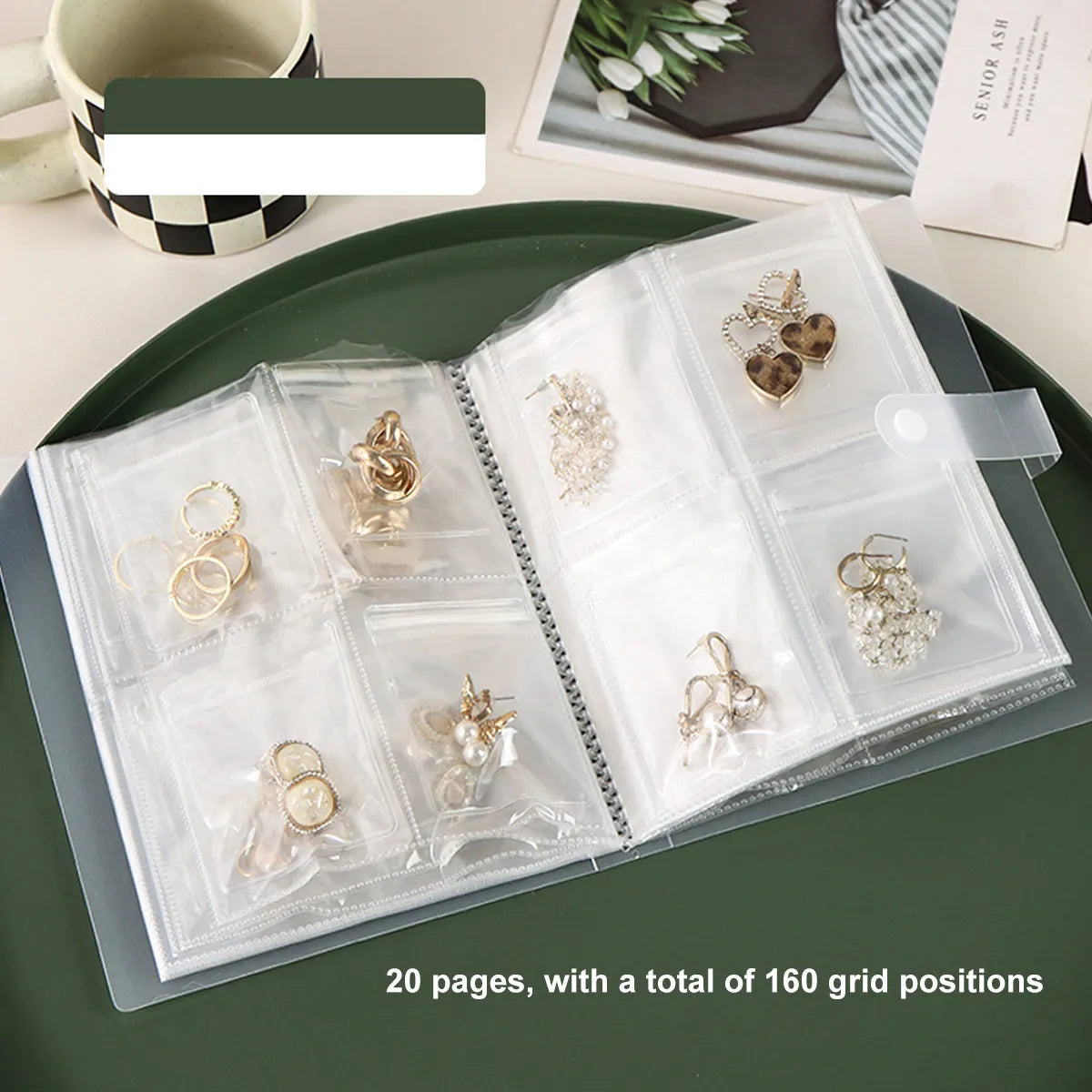 Jewelry Storage Album Transparent PVC Book Earring Necklace Bracelet