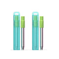 Collapsible Stainless Steel Travel Straws with Case & Brush
