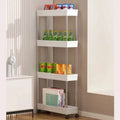 2025Bathroom Storage Rack Wheels 4 Layer Rolling Utility Cart