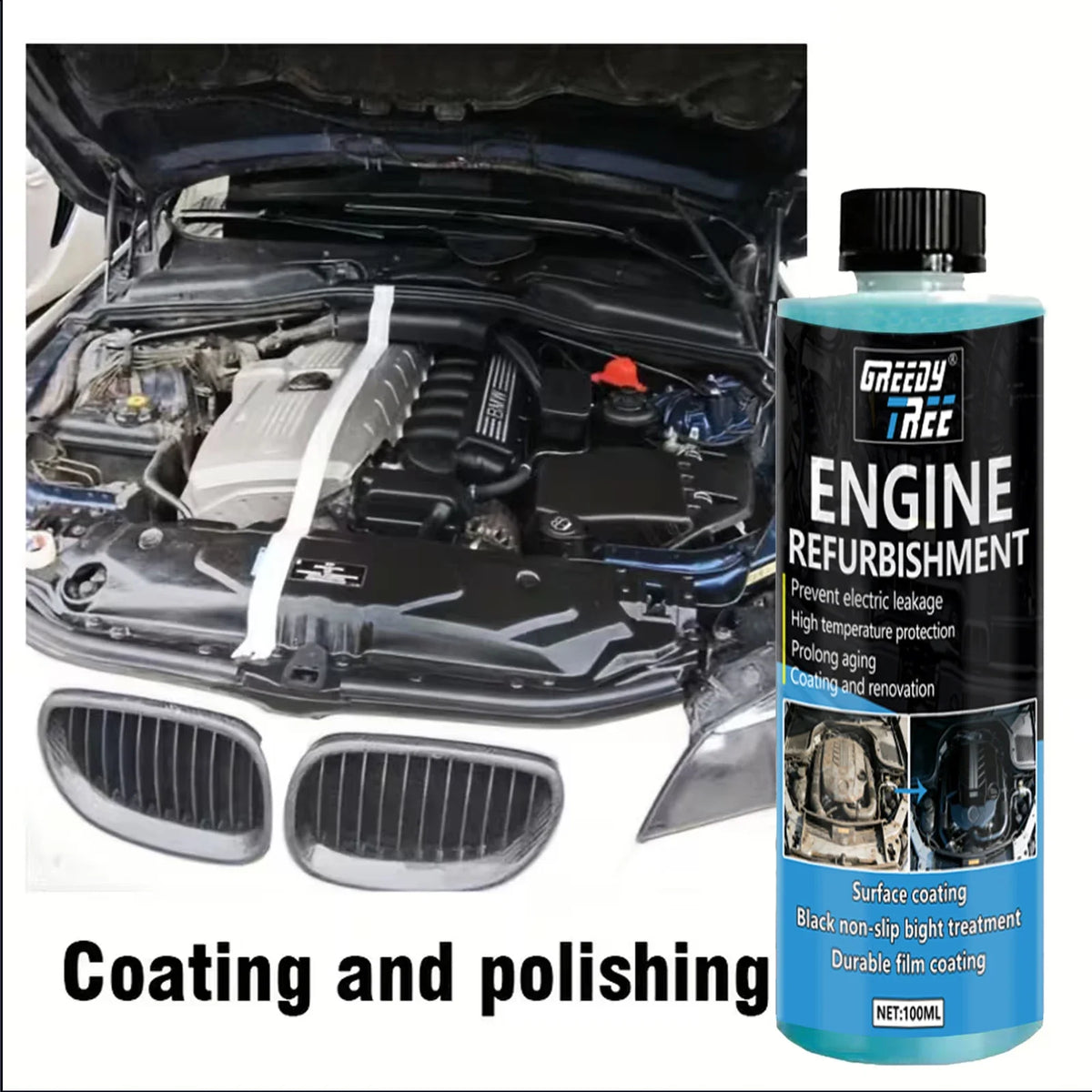 Rinse-Free Car Engine Compartment Cleaner Spray – 100ml