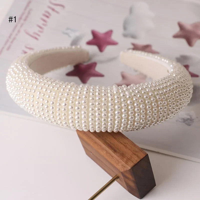 Retro Pearl Headbands for Women – Elegant Hair Accessories
