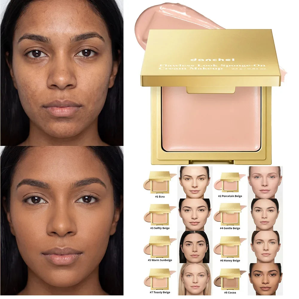 Cream Foundation Sponge – Medium-to-Full Coverage Oil Control