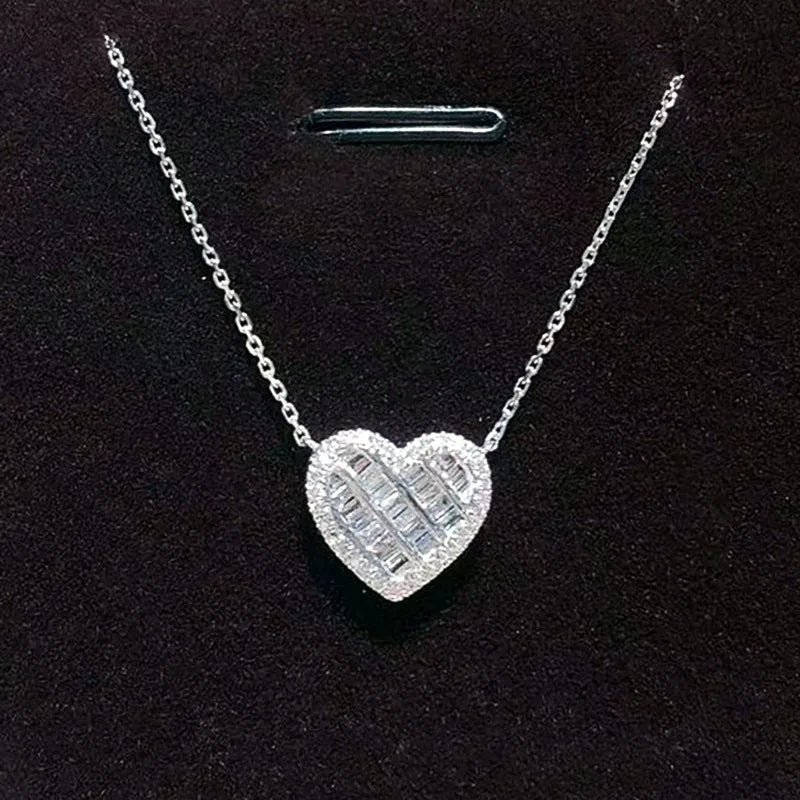 Huitan Cubic Zirconia Pendant Necklace – Elegant Women's Jewelry